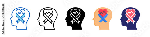 Health Awareness Multiple Style Icon Set Collection.