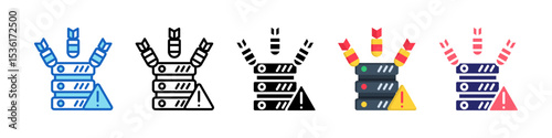 Ddos Multiple Style Icon Set Collection.