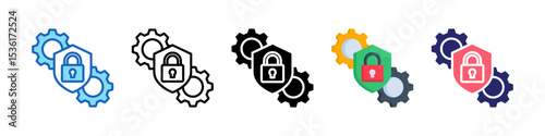 Security System Multiple Style Icon Set Collection.