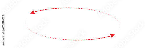Vector hand drawn dashed arrow editable stroke. Isolated on white background design EPS 10  . Vector Illustration .  