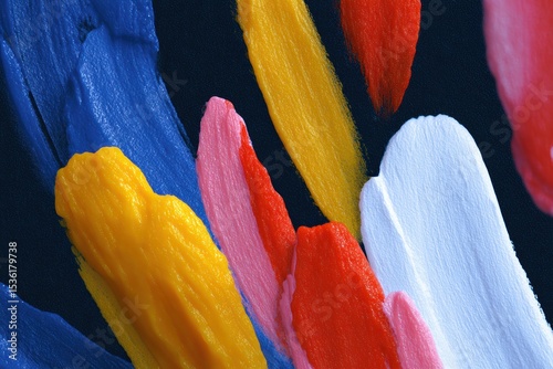 Abstract wallpaper design with bold brush strokes and vibrant contrasting colors