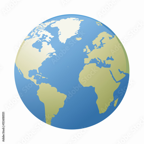 Global Earth Illustration Simple World Map Graphic