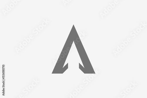 letter A arrow minimalist logo