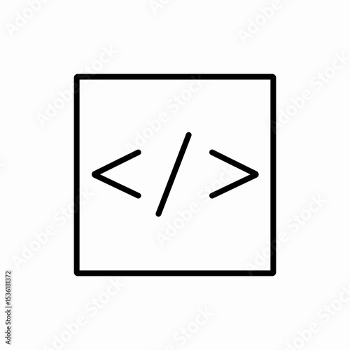 code programming development icon vector sign