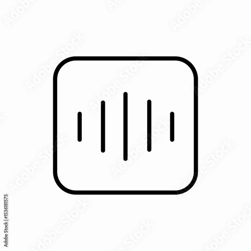barcode scan lines icon vector sign