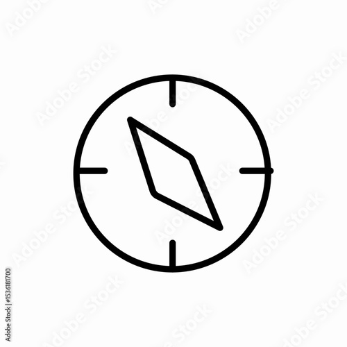 compass navigation direction icon vector sign