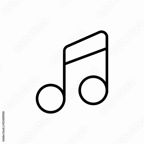 music note sound icon vector sign