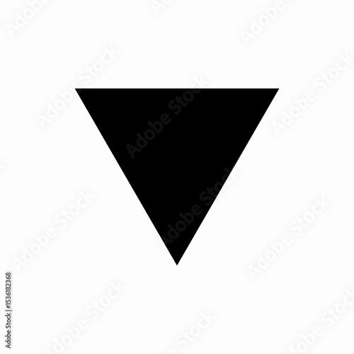 Free Download triangle down arrow icon vector sign - GFXLoad
