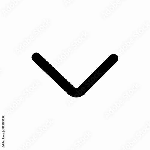 chevron down arrow icon vector sign