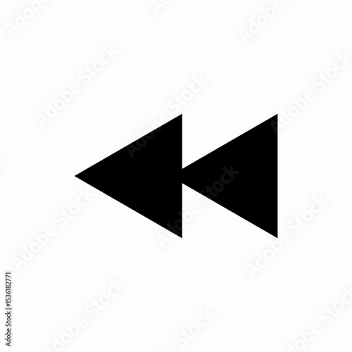 double rewind backward icon vector sign