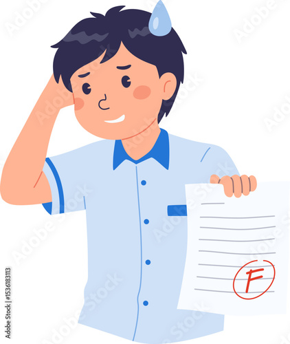 Student Showing Test Result

