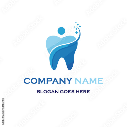Tooth dental logo vector illustration