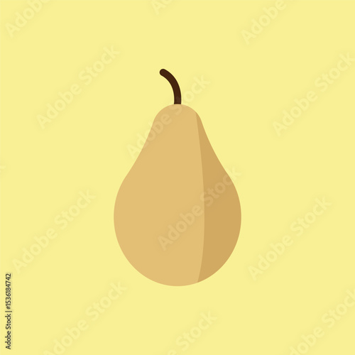 Multicolor pear icon for diet, fruit info, and cooking illustrations.