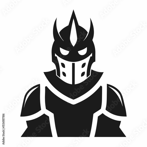Medieval Knight silhouette vector illustration