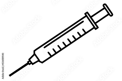 Medical Syringe silhouette vector illustration
