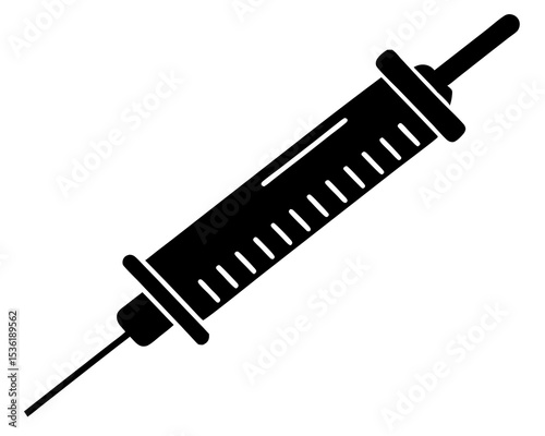 Medical Syringe icon silhouette vector illustration