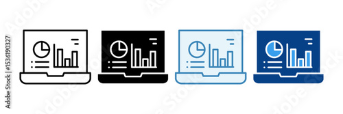 Data Advertisement  Icon Set Multiple Style Collection