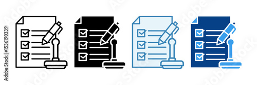 Bureaucracy  Icon Set Multiple Style Collection