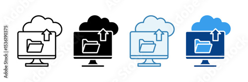 Data Backup  Icon Set Multiple Style Collection