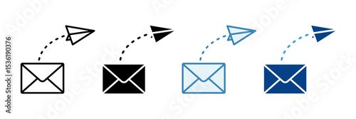 Data Sending  Icon Set Multiple Style Collection