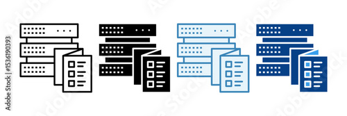 Data Catalogue  Icon Set Multiple Style Collection