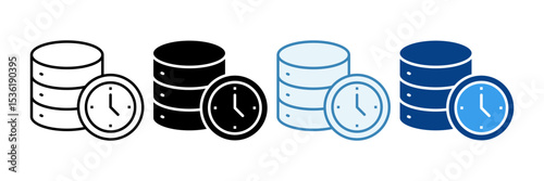 Data History  Icon Set Multiple Style Collection