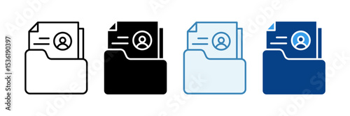Data Dossier  Icon Set Multiple Style Collection