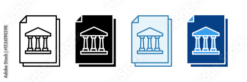 Data Bank  Icon Set Multiple Style Collection