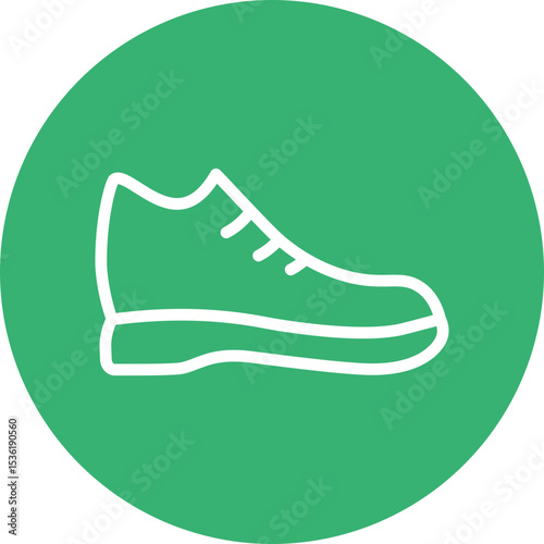 Sneaker Vector Line White Circles Multicolors