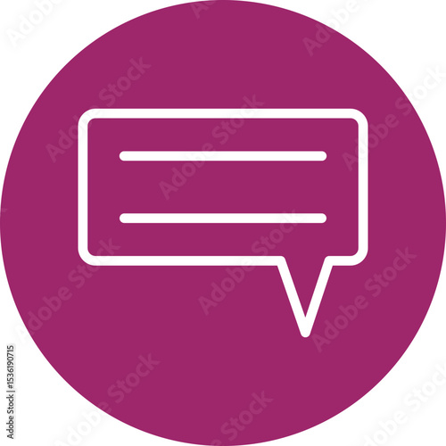 Text Message Vector Line White Circles Multicolors