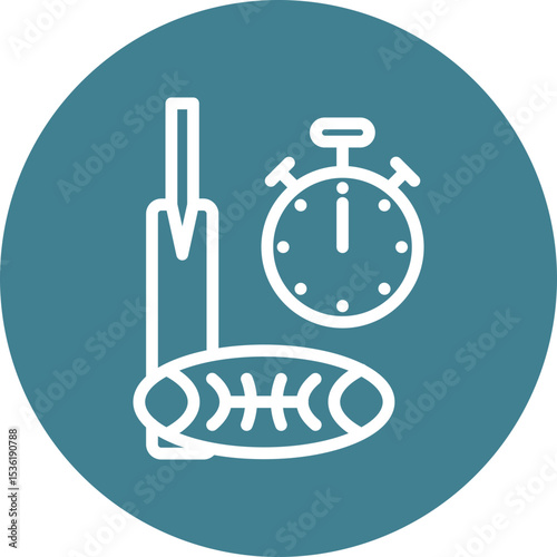 Game Time Vector Line White Circles Multicolors