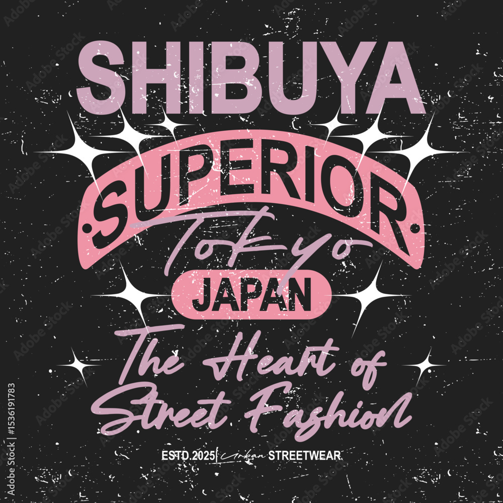 Naklejka premium Futuristic illustration of tokyo japan vector t shirt design, vector graphic, typographic poster or tshirts street wear and Urban style 