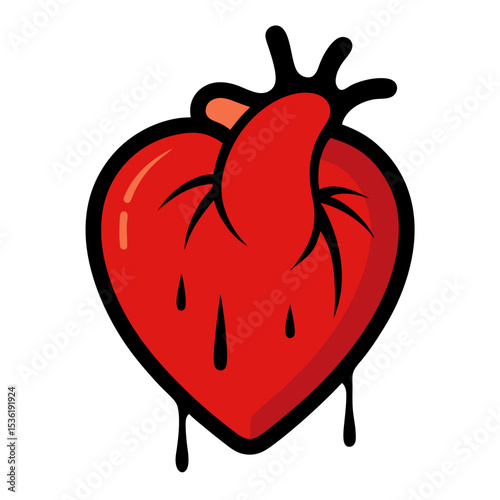 Human heart vector art illustration