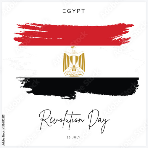 23 July Egypt Revolution Day social media post banner poster template