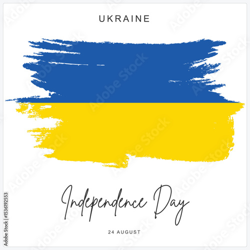 24 August Ukraine Independence Day social media post banner poster template