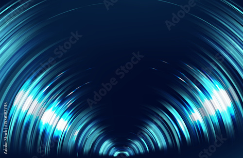 Glowing lines on blue background. Abstract modern lines. Cool gradient shapes. Graphic concept for your design