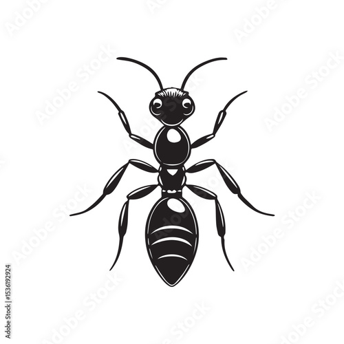 Ant silhouette vector sticker logo illustration