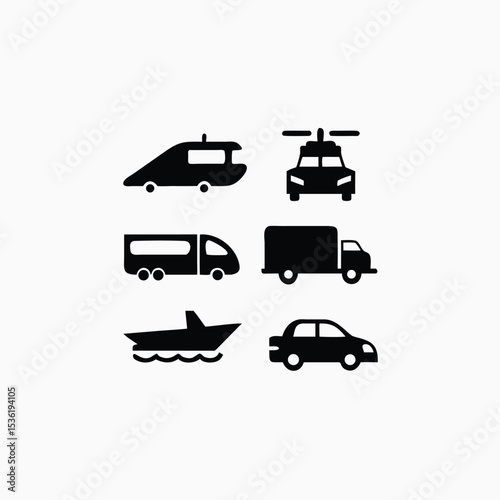 Transport icon fully editable vector template