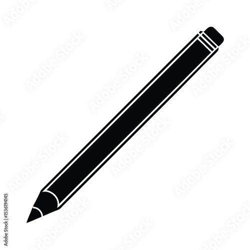 High resolution vector illustration of a pencil detailed design for graphic design projects