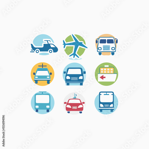 Transport icon fully editable vector template