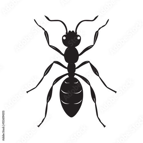Ant silhouette vector sticker logo illustration