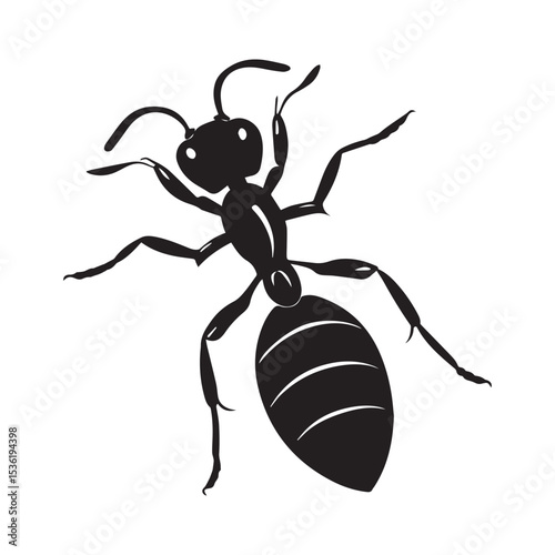 Ant silhouette vector sticker logo illustration