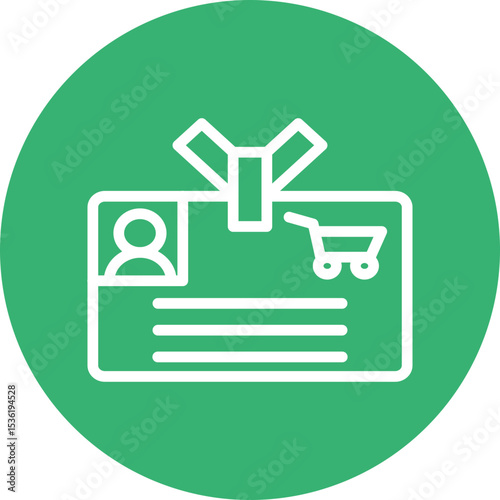 Customer Identity Vector Line White Circles Multicolors
