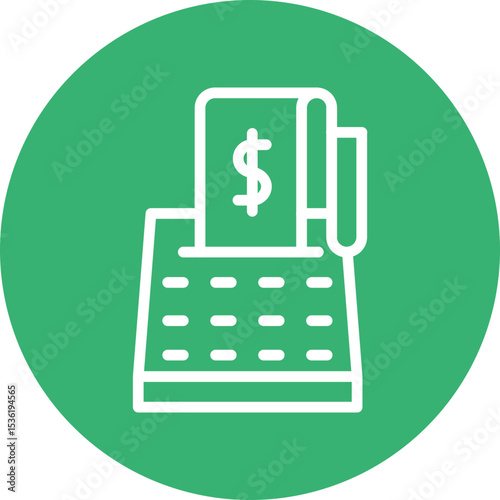 Customer Subscription Vector Line White Circles Multicolors