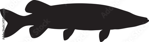 NORTHERN PIKE FISH SILHOUETTE