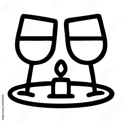 romantic dinner icon
