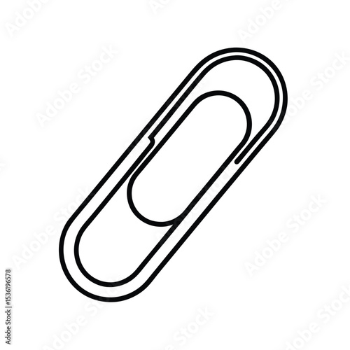 High resolution vector graphic of a single paperclip designed for professional use in various applications