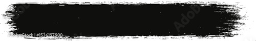 Detailed Image of a Black Brush Stroke on White Paper