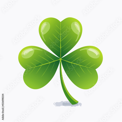 Classic St. Patrick’s shamrock drawn in a soft, modern style, great for event flyers, icons, and decorations