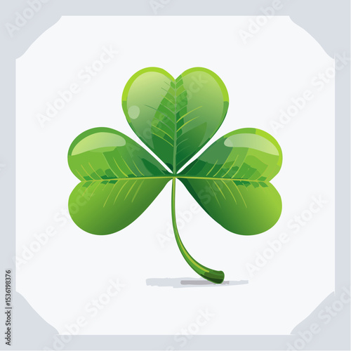 Classic St. Patrick’s shamrock drawn in a soft, modern style, great for event flyers, icons, and decorations